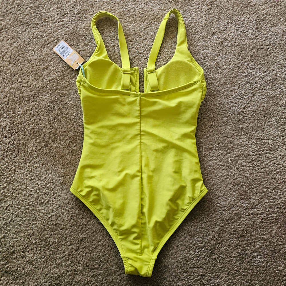 Kona Sol Small Lime Green One Piece Swimsuit - Picture 3 of 4
